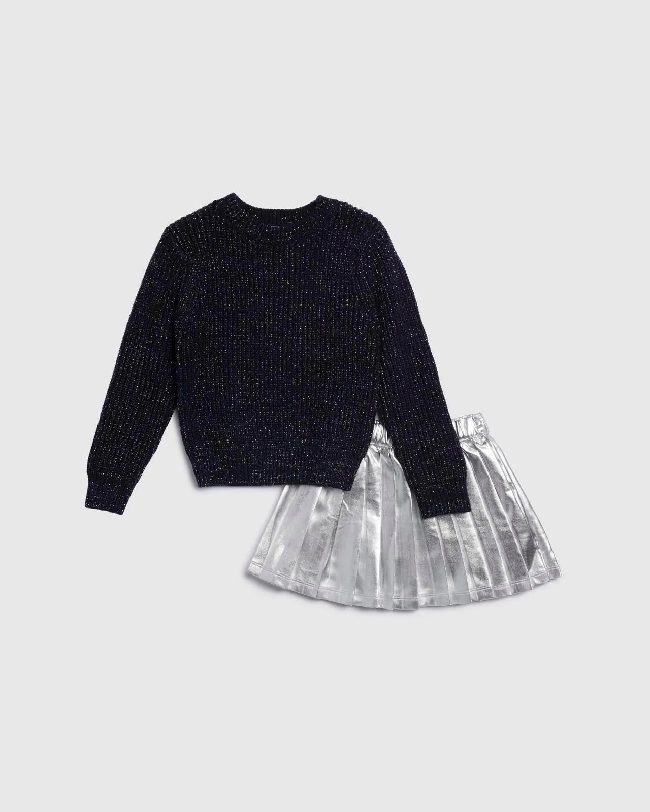 Toddler Girl Glitter Sweater Skirt Set