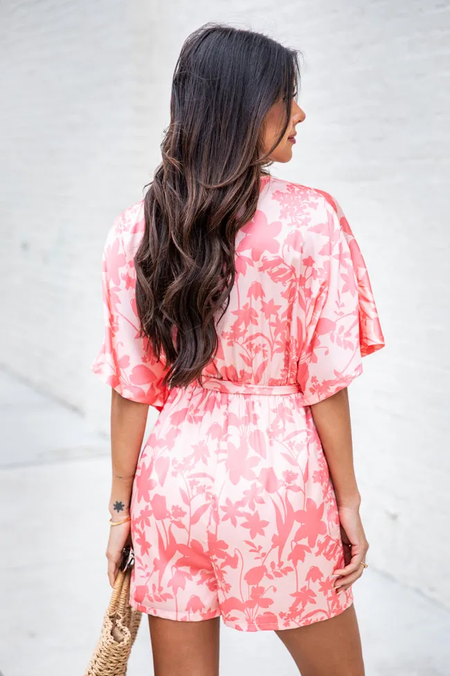 Total Upgrade Pink Floral Romper FINAL SALE