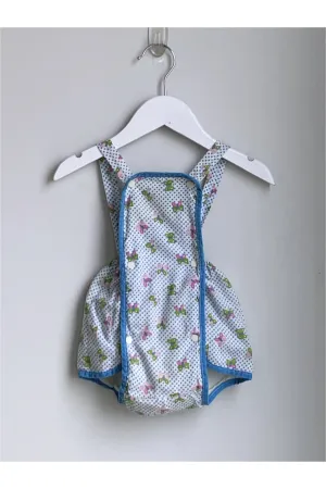 Vintage 60’s Butterfly & Polka Dot Romper/Playsuit: Approx Size 6-12 mos