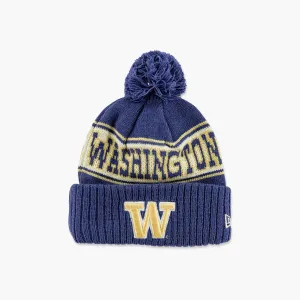 Washington Huskies Purple Statement Cuff Pom Beanie